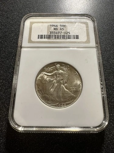 New Listing1946 Walking Liberty Half Dollar NGC MS65