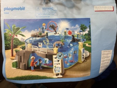 Playmobil 9060 Aquarium Set Complete W Box Instruction book - Retired 2017
