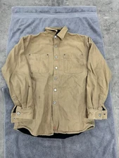 JESSE JAMES INDUSTRIAL WORKWEAR - Men Lined Canvas Shirt Jacket Carhartt -Medium