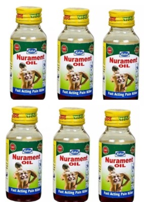 6 x Nurament Oil 50ml Each, Relief for Muscular & Joint Pain, Sprains, 2027 EXP.
