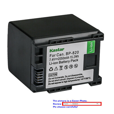 Kastar Battery Pack Replacement for Canon BP-820 BP-828 BP828 Li-ion Battery