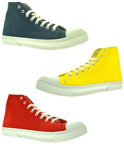 Scarpe sportive in tela sneakers alte da ginnastica con lacci estive  colorate | eBay