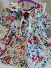 Vintage Allison Ann 12 Months Red And Green Flowered Dress