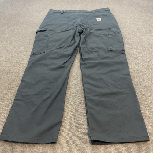 Pantalone Carhartt doppio ginocchio uomo 38x30 grigio invecchiato grunge streetwear largo - Foto 4 di 10