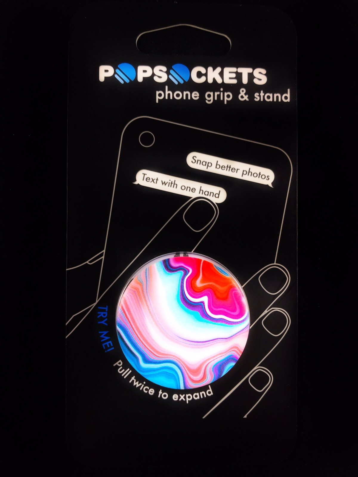 Authentic PopSockets Banded Agate PopSocket Pop Socket Phone Holder Grip-image