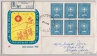 Stamps 1963 Australia 5d Christmas block 6 Royal cachet FDC Footscray registered