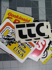 vtg 1970s 1980s Motocross racing sticker - TTC Denco Bray-Go Whitco +