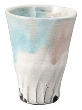 Shigaraki ware Japanese pottery Water glass cup Tumbler Kogetsu Long cup glass