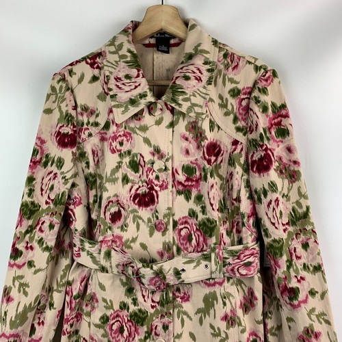 Madison Trench Coat Collared Buttons Pockets Removable Belt Pockets Size 8 NEW - Picture 4 of 13