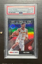 PSA 10 TRAE YOUNG LIGHTS CAMERA ACTION HOLO NBA HOOPS PREMIUM