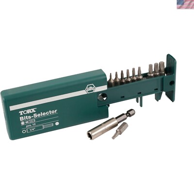 Pocket-Sized 11 Piece Torx Bit Selector T5-T30 - Organizer with Magnetic Holder