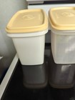 Vintage Tupperware Set Of 3 Shelf Saver Containers #1243 Clear With 3 Lids — photo 2