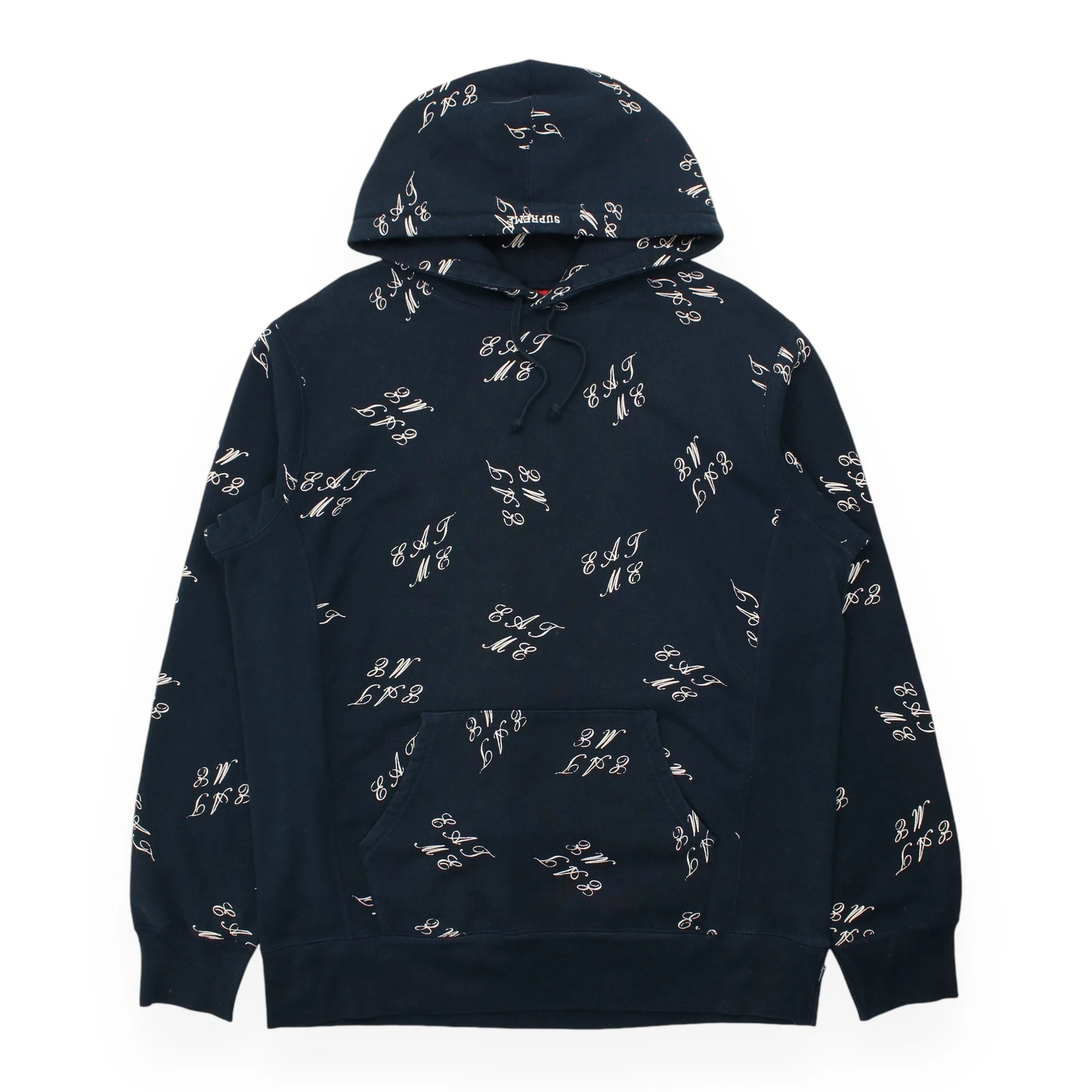 Sweat à capuche Supreme Eat Me taille X Large bleu marine