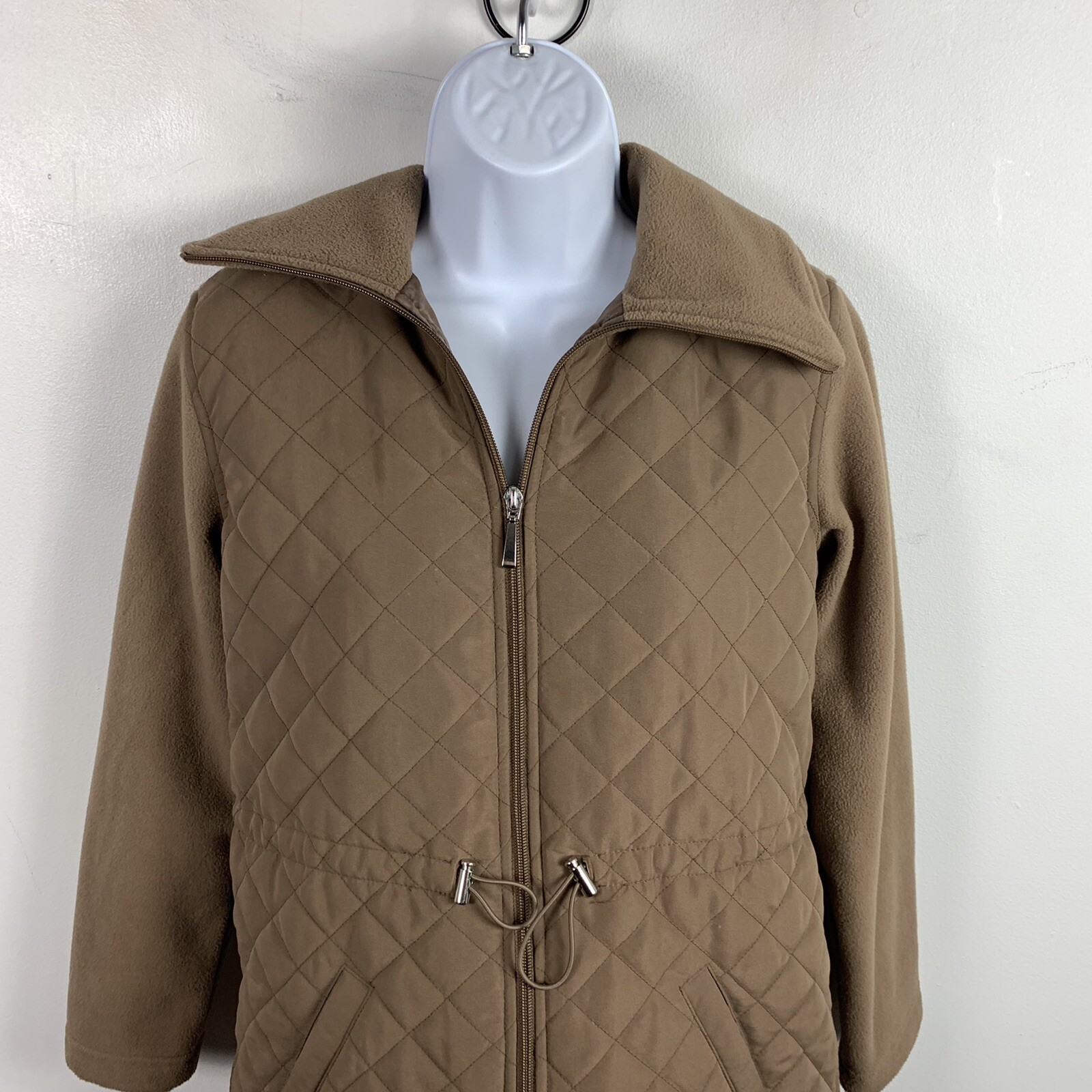 Karen Scott Petite Womens Fleece Jacket 