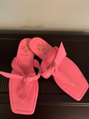 Sam Libby New w/o Box Pink Bow Flat Thong Sandals Size