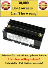 Genuine Marine 100 amp galvanic isolator: Lifetime Gtee CE certified Unbeatable!