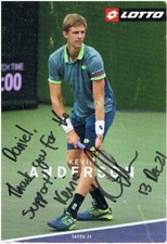 Kevin Anderson (Tenis RPA), sign. AK