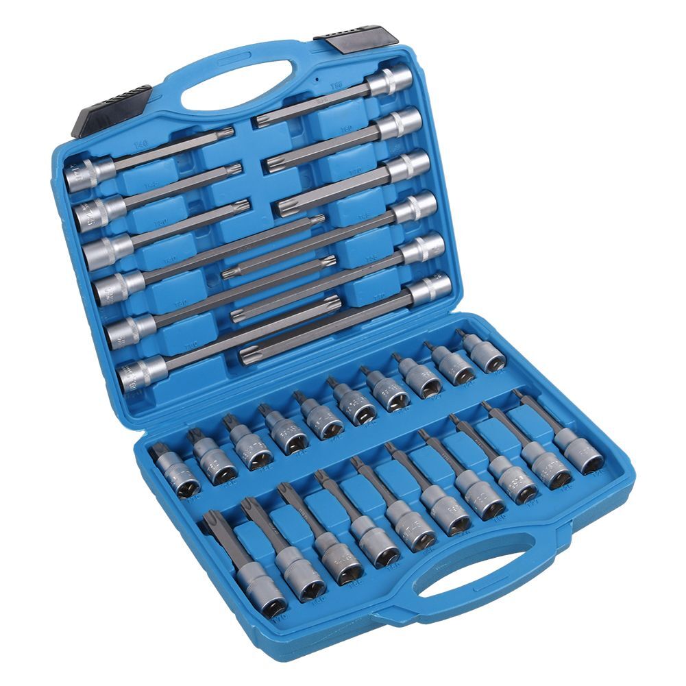32-tlg Bitset Innen Vielzahn Torx Nüsse Set Imbus Nuß Innentorx 1/2 ...