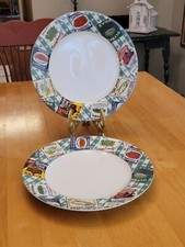 Habitat Americana Fitz & Floyd Country Cupboard 10.75" Dinner Plates Set of 2