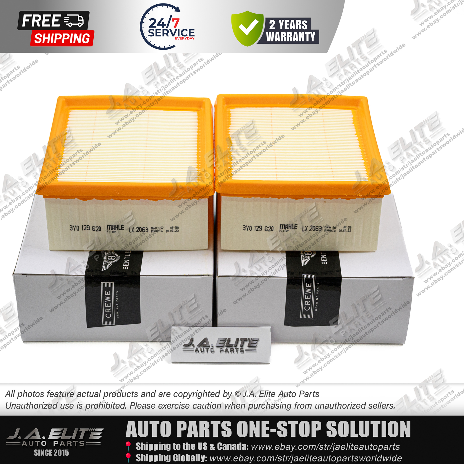 Genuine Bentley Air Filter Set fit Bentley Mulsanne OEM:3Y0129620