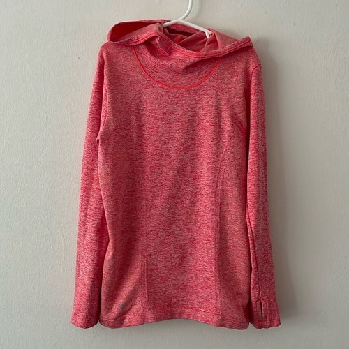 Athleta Girl Hooded Long Sleeve Performance Top in Pink size medium/8-10