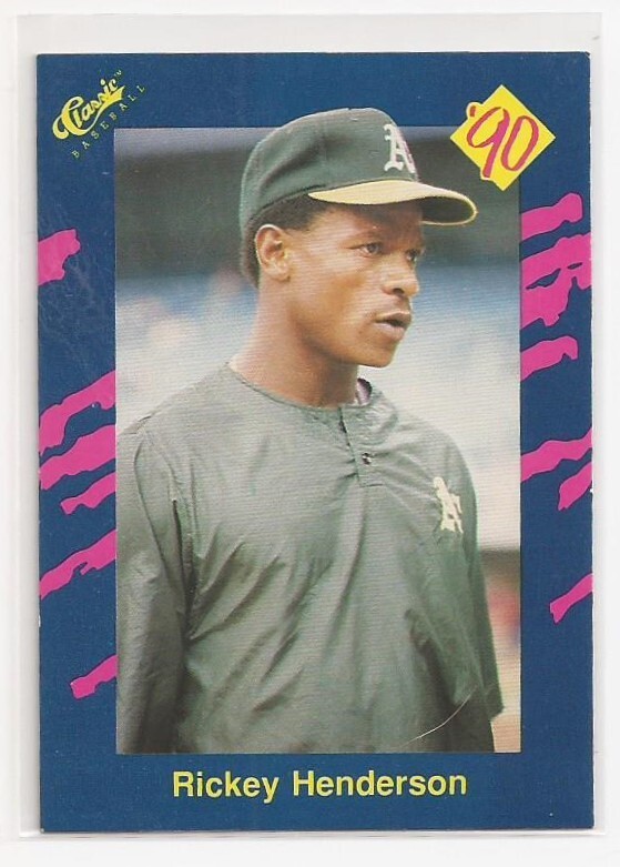 1990 Classic Blue Rickey Henderson #37 Oakland Athletics