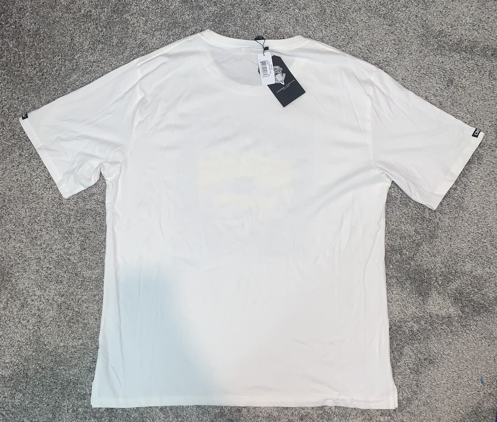 FILA Camicia bianca uomo XXXL 3X Crooks & Castles Death Row Records nuova con etichetta bandana blu
