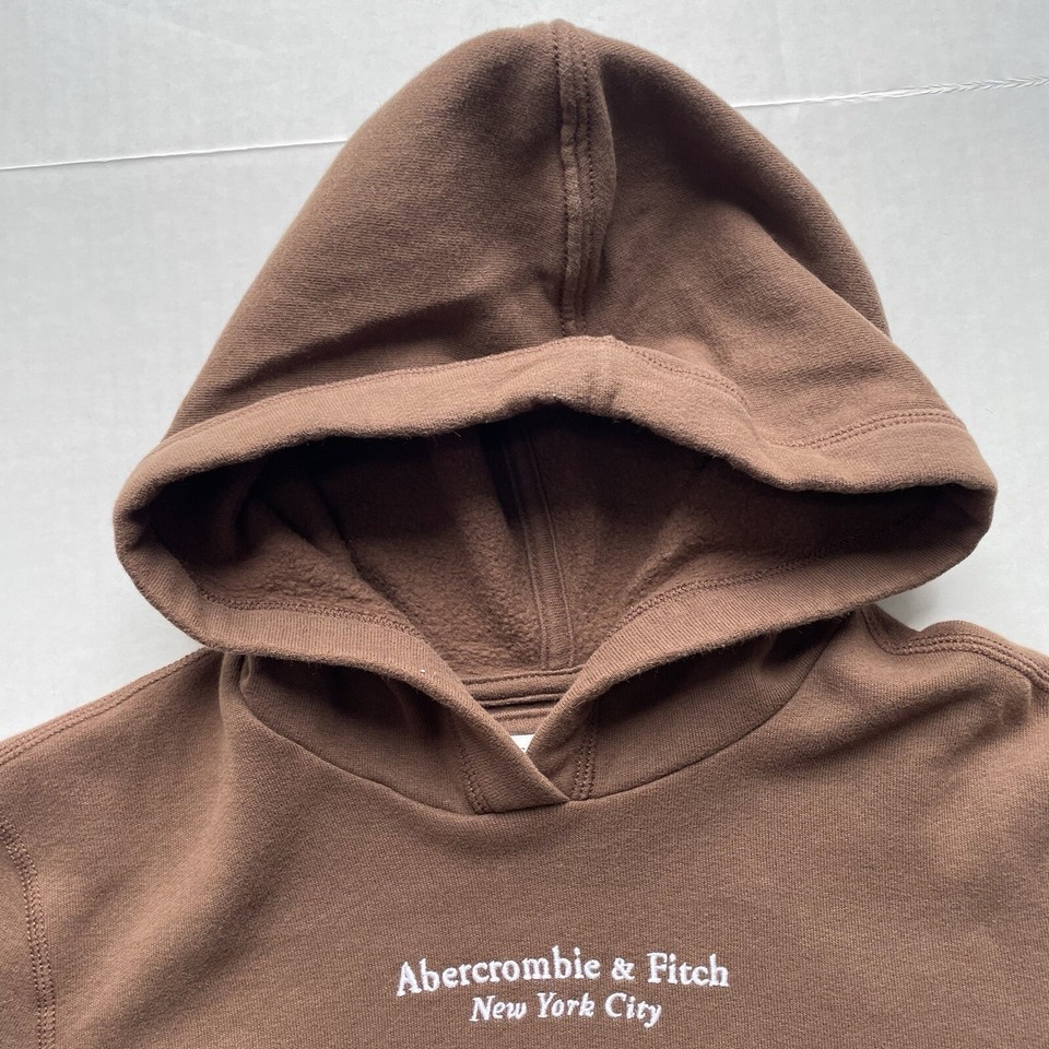 Abercrombie & Fitch Kids Brown Hoodie Girls Sz 11/12 Pullover Fleece Sweatshirt eBay