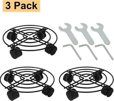 6 PCS 12 inch Metal Plant Caddy Plant Dolly Plant Stand Plant Holder with Wheels