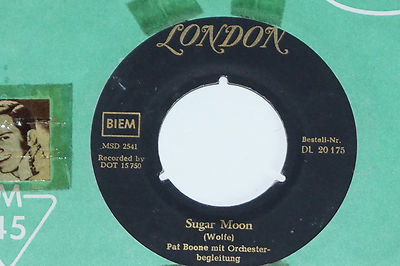 PAT BOONE -Sugar Moon- 7'' 45 