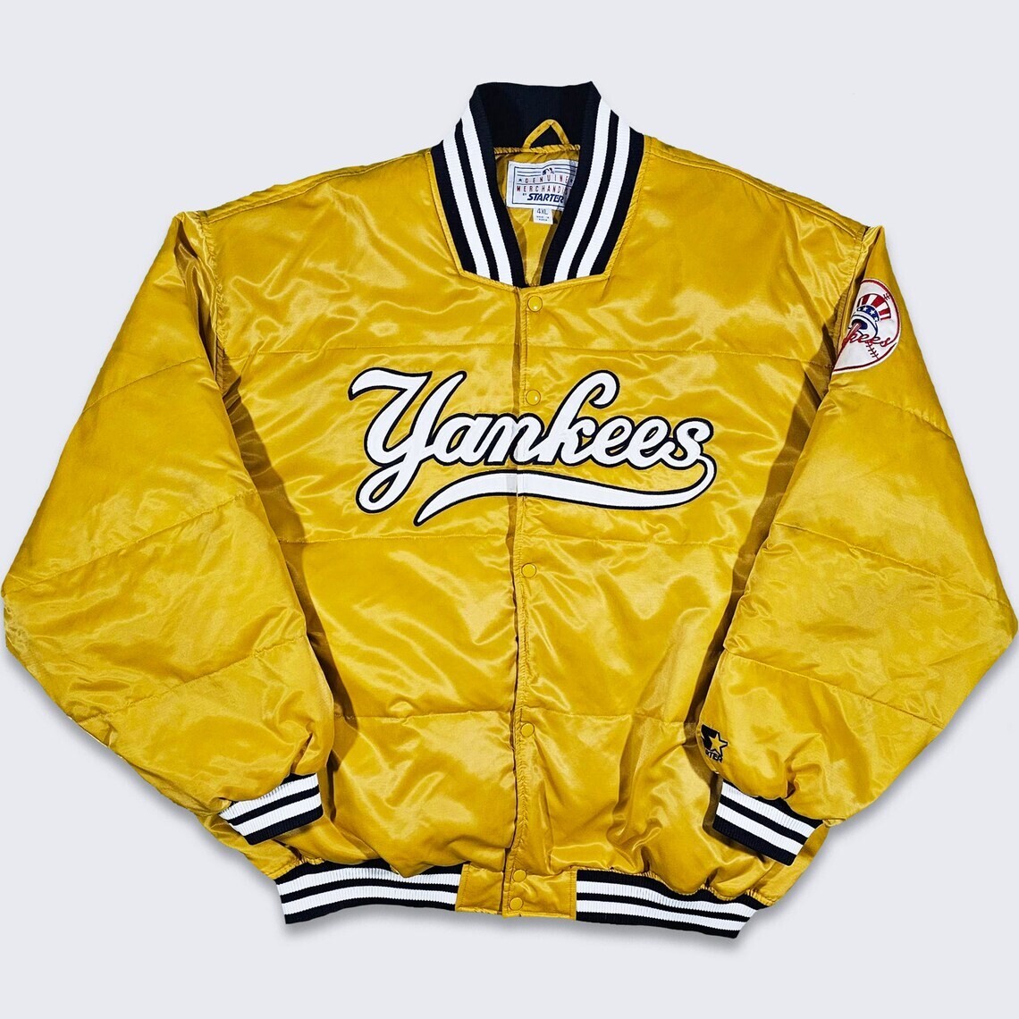 New York Yankees Vintage 90s  Puffer Bubble Satin Jacket - MLB Baseball