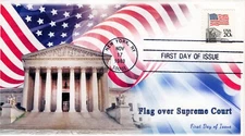 AO-1894, 1983,Flag over Supreme Court, Add-on Cachet, First Day Cover, Standard