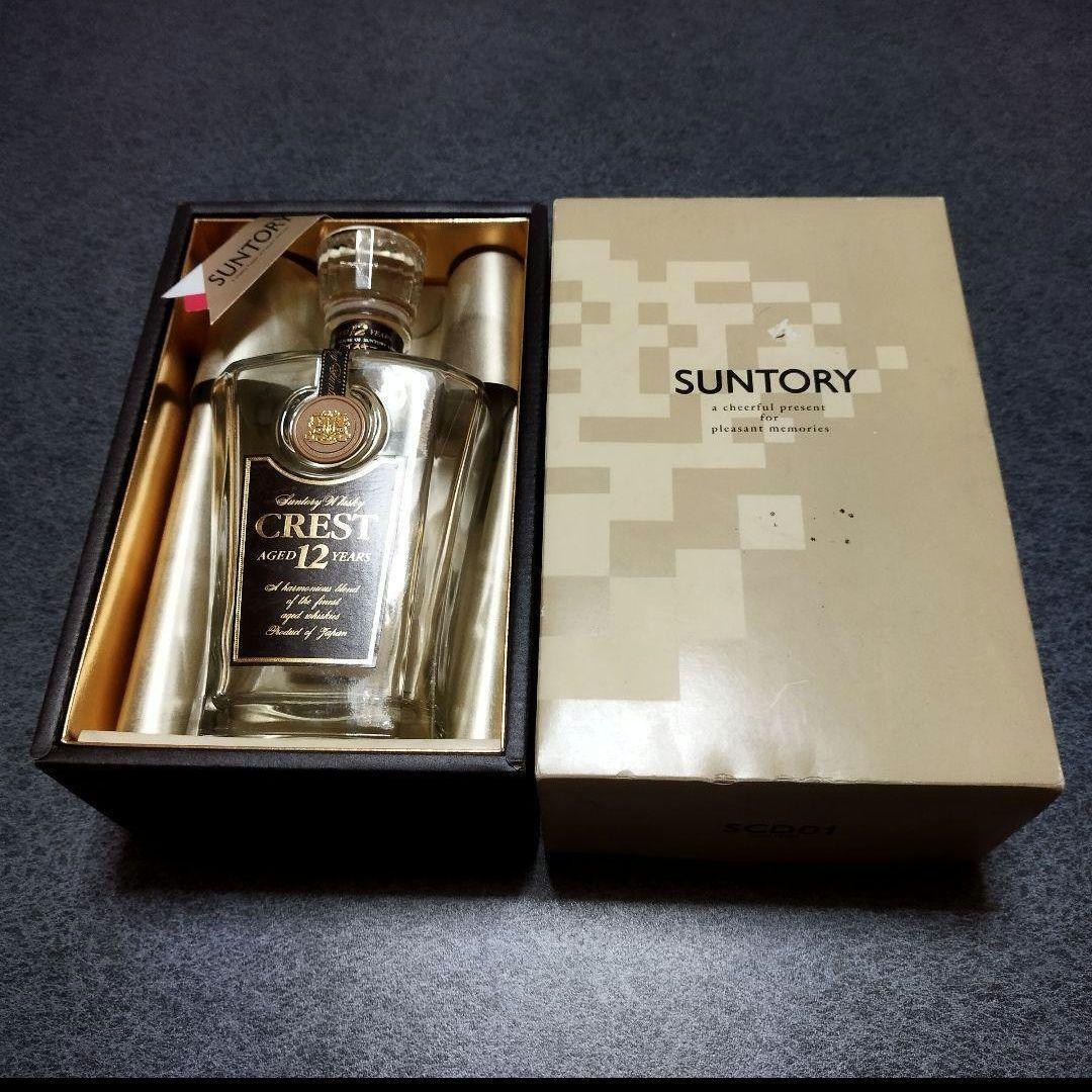 Suntory Whisky CREST 12 Year Old Empty Bottle with Box Suntory Whisky CREST 12 Year Old Empty Bottle with Box