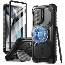 i-Blason Armorbox Case with Kickstand Screen Cover for Samsung Galaxy S25 Ultra