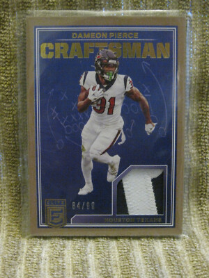 2023 Donruss Elite Dameon Pierce Craftsmen Jersey Patch  /99 Houston Texans #5