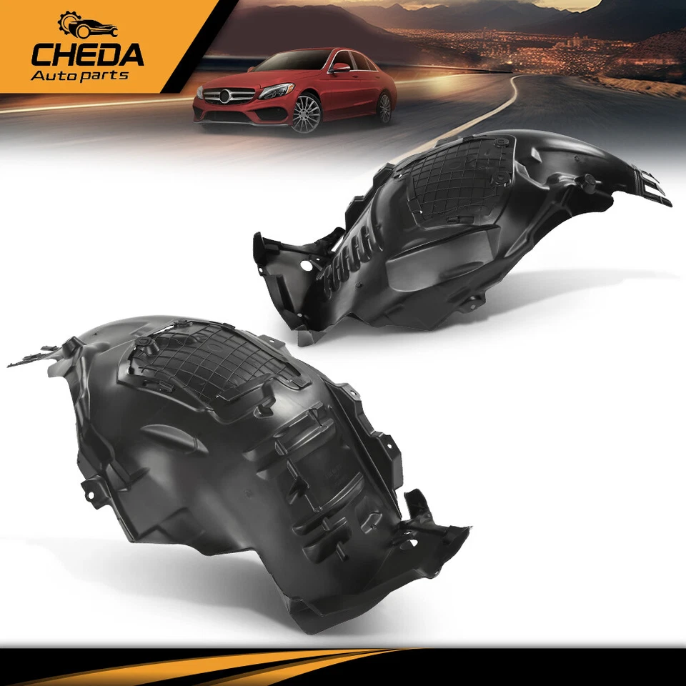 Forros de guardabarros delantero izquierdo y derecho aptos para Mercedes-Benz C400 W205 2015-2021 Foto 2 de 4