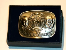 Vintage 1977 Smith & Wesson Model 610 Antique Silver 125-Year Belt Buckle NIB