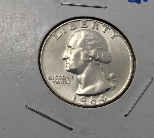 1964 D  CH BU Washington Quarter (B15)