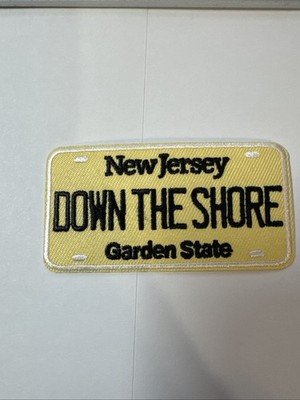 Down The Shore New Jersey License Plate Iron On Patch