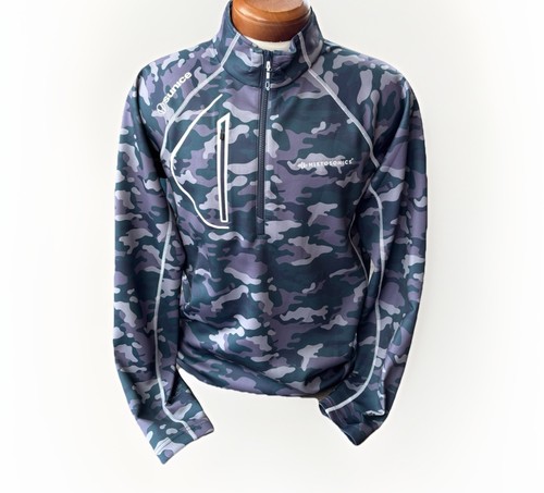 Sunice Histosonics Pullover Shirt Mens Size M Camo 1/4 Zip - Afbeelding 1 van 8