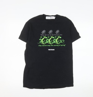 Herren T-Shirt UK Größe S Philosophy Fußball schwarz