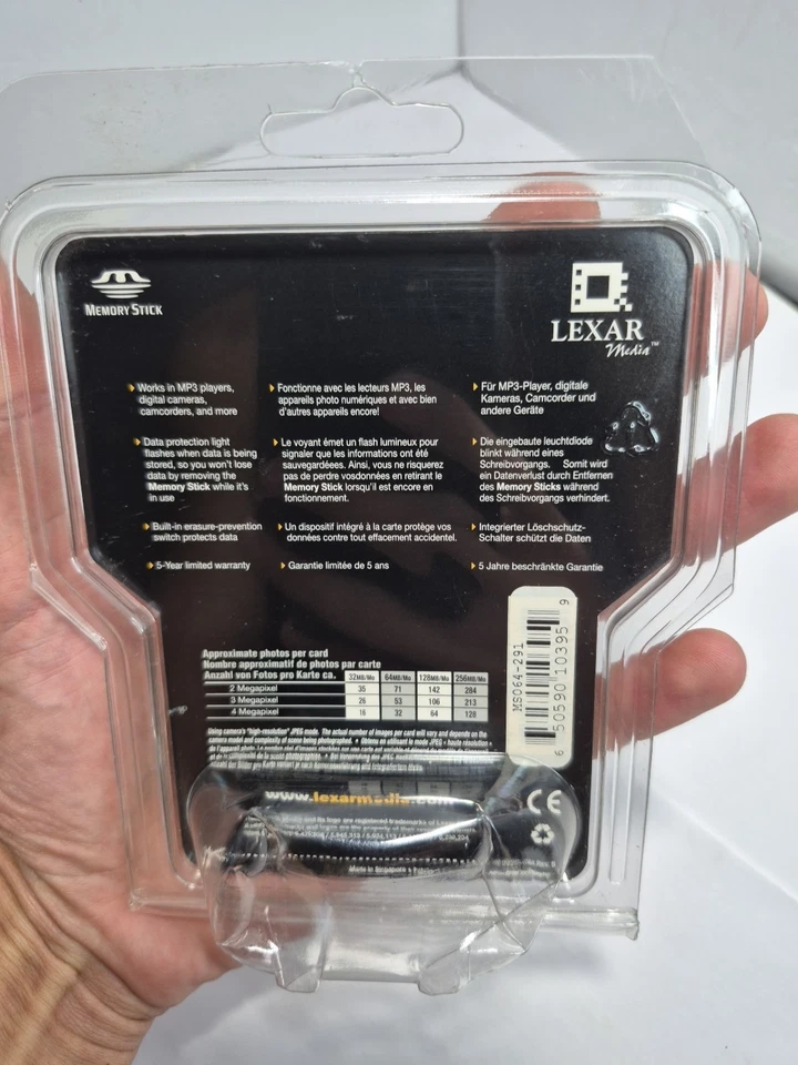 Vintage Lexar Media 64 MB Memory Stick (MS064-291) - Factory Sealed - - Image 3 of 4