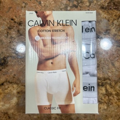 Calvin Klein  Mens Boxer Briefs Cotton Stretch Large 3 pack Classic Fit