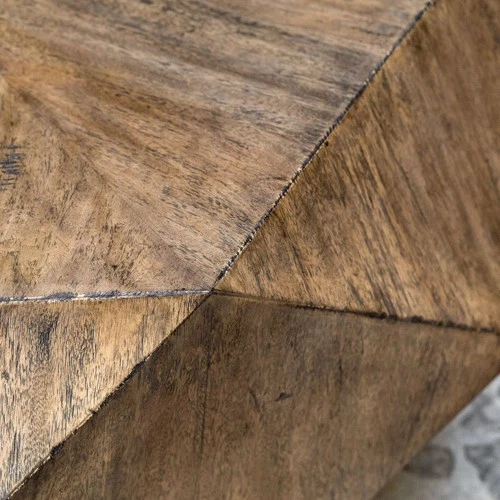 Uttermost 25423 Volker 48"W Geometric Modern Java Wood Accent - Burnished Honey - Picture 2 of 5