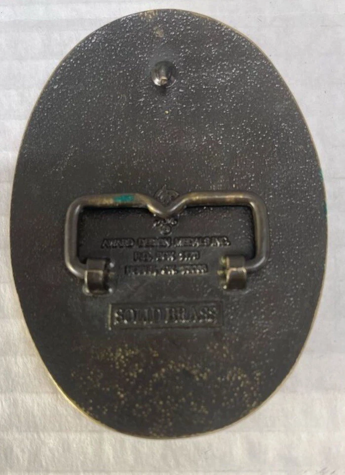 Oregon State Seal Belt Buckle Solid Brass Award Design 1st Edition Vintage - Image 2 of 3