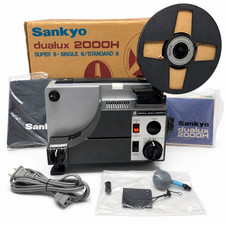 Sankyo Dualux 2000H Super 8 Standard 8 Projector Open Box Tested Complete