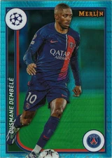 Ousmane Dembele 2024 Topps Merlin Aqua Prizm Refractor #94 PSG