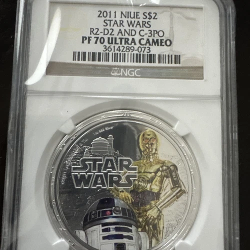 Ngc Colorized Star Wars 2011 R2d2 -cp3o PF70 Ultra Cam Rare Beautiful