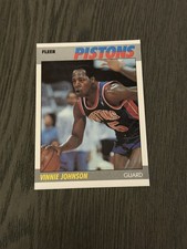 1987-88 Fleer #58 VINNIE JOHNSON Detroit Pistons Basketball Card