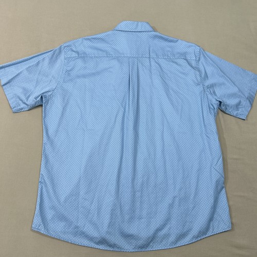 Peter Millar Shirt Mens XL Button Blue Short Sleeve Cotton Geometric Classic - Picture 11 of 12